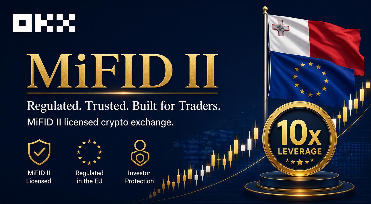 OKX Europe Markets Limited – licencja MiFID II wydana przez maltański MFSA, legalna dźwignia do 10x dla klientów w UE i Polsce